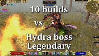 Titan Quest Ragnarok 10 builds VS Lernean Hydra Legendary [upl. by Eityak]