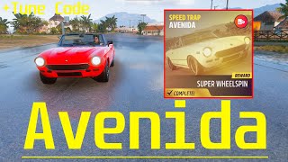 Avenida Speed Trap Fiat 124 Spider C600  Tune Code  Forza Horizon 5 [upl. by Bland805]