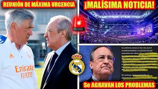 Florentino Ancelotti y TODO EL CUERPO TÉCNICO HOY  Se AGRAVAN LOS PROBLEMAS para los conciertos [upl. by Aviv]