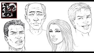 How to Draw Comic Book Faces Video  Sketchbook Pro 7  Narrated by Robert Marzullo [upl. by Abraham]