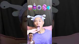 Eating emoticon purple food mini chocolate bite by bite eat food snacks asmrvideo shorts [upl. by Ewan]