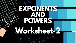 Class VII DAV Math Exponents and Powers Worksheet 2 [upl. by Rehtul]