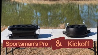 The Lodge Cast Iron Grills the Sportsman’s Pro amp the Kickoff [upl. by Cykana]