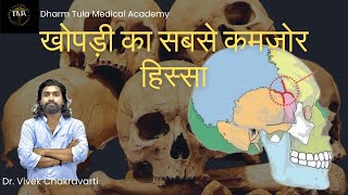 Pterion  Weakest Point Skull  Hindi  Anatomy  Skull [upl. by Tom]