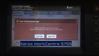 How to Clear Xerox 5755 Toner Control Fault  xerox toner control fault  xerox workcentre error [upl. by Anilegna]