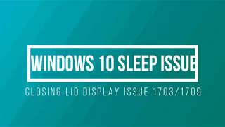 FIX How to fix Sleep issuesWindows 10Bug FIXLaptop not sleeping when closing lid [upl. by Melisse845]