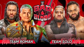 WWE Bad Blood 2024  Roman Reigns amp Cody Rhodes vs Solo Sikoa amp Jacob Fatu Full Match WWE Highlights [upl. by Marcus]