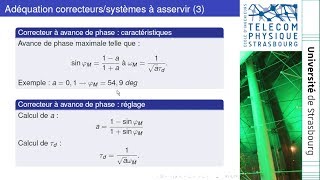 Cours dAsservissement des Systèmes Continus  séance 10 sur 12 [upl. by Zipah]