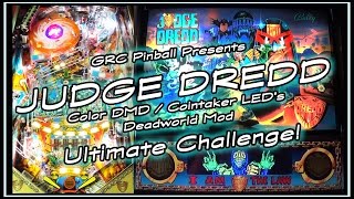 JUDGE DREDD Pinball Machine HD Gameplay  Color DMD  MAT Scores 1265681560 [upl. by Atikam]