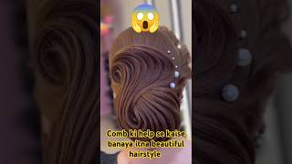 comb ki help se kese banaye beautiful hairstyle  how to make hairstyle with comb tutorial short [upl. by Eneli]