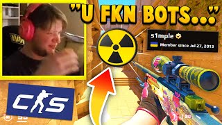 quotDELETE THIS GAME ALL OF YOUquot 💀  s1mple Tilted By Bots In CS2  Level 10 FACEIT POV [upl. by Lekar]