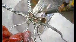 Braided Process for Steel Wire Rope with Round End infinitecraft infinite craft crafttools [upl. by Honna]