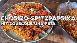 CHORIZO SPITZPAPRIKA mit Couscous und Feta [upl. by Crooks]