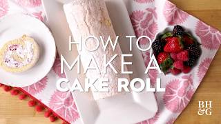 How to Make a Cake Roll  Basics  Better Homes amp Gardens [upl. by Eninaej]