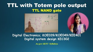 U5 L62  TTL NAND Gate with Totem Pole Output  TTL totem pole explanation  2 input TTL NAND Gate [upl. by Eniar264]