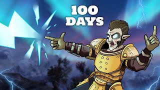 I Spent 100 Days In Skyrim Legendary Difficulty Becoming A Master Destruction Mage Skyrim Movie [upl. by Downes]