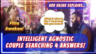 Intelligent Agnostic Couple Enlightened and CLOSE to Islam London Street Dawah  Abu Hajar Mohammed [upl. by Nereus857]