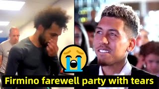 Firmino reaction to Salah and Liverpool farewell party for Roberto Firmino [upl. by Vashtia]