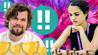 Condign chess game Magnus Carlsen vs Tania Sachdev 9 [upl. by Arimak]