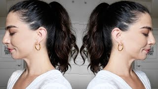 High Ponytail Tutorial With Loose Curls [upl. by Born]