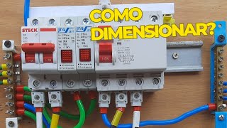 quadro de distribuição bifasico com dimensionamento para os circuitos [upl. by Kamerman]