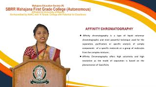 Affinity Chromatography  SBRR Mahajana First Grade College Autonomous [upl. by Nilam]