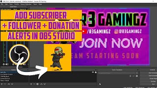 How To Add Alerts In OBS STUDIO Like PROS SUBSCRIBER FOLLOWER DONATION ALERTS  OBS TUTORIAL 6 [upl. by Nyrac]