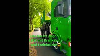 Langholz LKW mit Kabinenkran und Ladebrücke [upl. by Ameekahs]