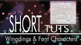 Wingding and Font Characters in After Effects [upl. by Halford]