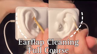 ASMR  귓바퀴 청소 풀코스  SR3D  fast  rough  Earflap Cleaning Full Course👂🏻No talking [upl. by Drarej506]