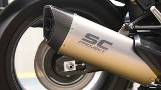 SCProject SC1R GT muffler for Honda NT1100  Street legal [upl. by Aihtnyc]