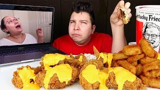 Cheesy KFC • Responding To This Lady • MUKBANG [upl. by Satsoc]