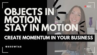 Objects In Motion Stay In Motion create momentum in your beauty business [upl. by Eelaras]