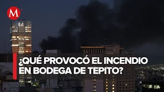 Tras 14 horas continúan trabajos para controlar incendio en Tepito [upl. by Aicilaana]