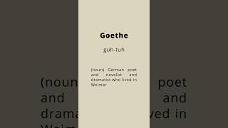 How to pronounce Goethe  Pronunciation and meaning [upl. by Weiser]