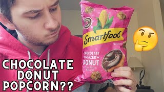 NEW Smartfood Chocolate Glazed Donut Popcorn Review [upl. by Repohtsirhc]