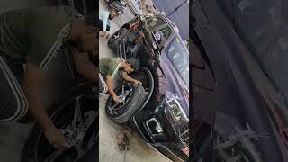 Scorpio N 17 inch alloy wheels installation alloywheels trendingshorts mahindra [upl. by Chev]