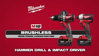 Milwaukee® M18™ Brushless Hammer Drill and Impact Driver [upl. by Nosde]