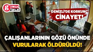 Denizli’de korkunç cnayet Çalışanlarının gözü önünde vrularak ldürldü [upl. by Anhcar]