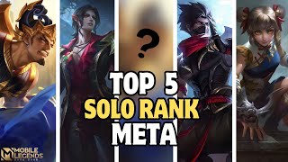 TOP 5 HÉROS META EN SOLO RANK  MOBILE LEGENDS FR [upl. by Shoshanna821]