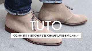 Comment nettoyer ses chaussures en cuir daim [upl. by Ynohtnanhoj173]