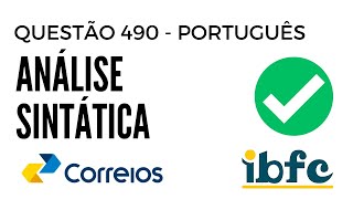 Questão 490  Português para Concursos  Análise Sintática  IBFC [upl. by Crowell]