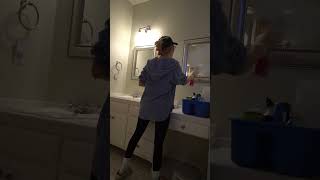 Let’s clean the Bathrooms Boy moms the Rubbermaid reveal is a game changer IYKYK bathroomclean [upl. by Yme]