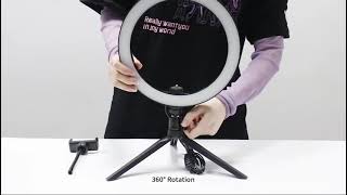 How to Install Desktop Ring Light with Tripod [upl. by Kotick110]