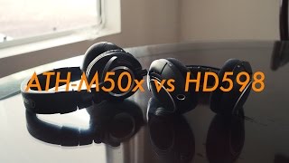 Audio Technica ATHM50x vs Sennheiser HD 598  Comparison [upl. by Janaya524]