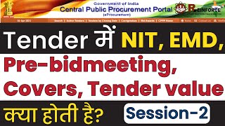 What is NIT EMD Prebid meeting tender value and covers in Tender  Session2  ReinforceQST [upl. by Aridan]