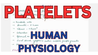 Platelets Thrombocytes  Blood cellsTelegram link httpstmedrshikhasaxenahumanphysio [upl. by Tumer997]