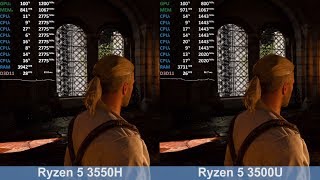 AMD Ryzen 5 3550H vs Ryzen 5 3500U quotPicassoquot Quick Test in 4 Games  Benchmark Comparison [upl. by Bounds]