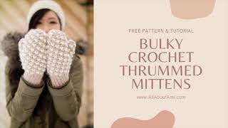 Bulky Crochet Thrummed Mittens How to Create Thrums amp Crochet a Thrum Stitch [upl. by Mauri]