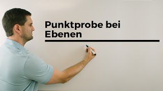 Punktprobe bei Ebenen in Koordinatenform Parameterform  Mathe by Daniel Jung [upl. by Leilani]